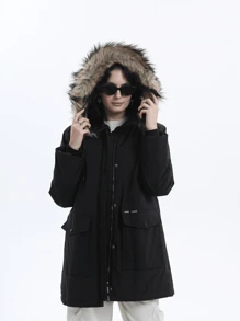 Winter Parka Jackets For Women,Thickened Ladies Puffer Jacket With Faux Fur Lining, Waterproof,Warm, Hooded Womens Winter Coats For Cold Weather