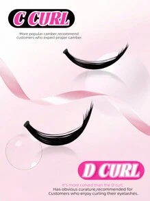 Miss Wink 84 pièces Extensions de cils individuelles naturelles, souples, DD, bouclées et épaisses de 8 à 16 mm, 0,07 mm, C/D, super légères, 7 rangées, effet 3D, à l'épreuve de l'eau, vison en grappe, convenant pour un maquillage léger, complet et pour une utilisation quotidienne, portable pour un usage quotidien ou pour les occasions