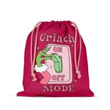 GRINCH 1 buc. Flori imprimate pe două fețe de Crăciun Pachet de pungi cadou de Anul Nou Buzunar Cadou de lenjerie; Cadou de aniversare, Pungi de hârtie kraft, Prima zi de naștere, Crăciun, Cadouri de Crăciun, Pungi pentru cadouri de Crăciun, Cutie de Crăciun mare, Hârtie de împachetat roz de Crăciun, Cutie cadou mică