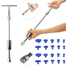 Besper Ensemble d'outils de réparation de bosses de voiture en forme de T, outil de réparation de bosses pour General Motors, convient pour la réparation des dommages causés par la grêle, sans peinture, outil de débosselage, réparation des impacts de grêle