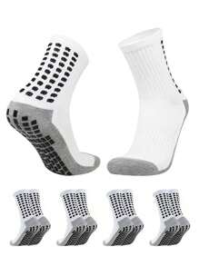 运动户外 5/10 双随机男士中筒运动袜，1 双指定颜色的中长运动袜，防滑减震舒适透气运动袜，适合男士户外篮球训练、跑步户外活动 - 彩色 - 查看 12