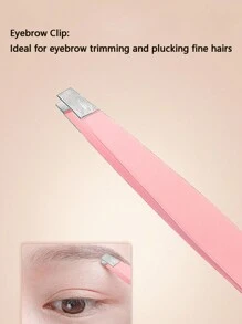 6 件眉毛修饰套装，包含斜剪刀、睫毛刷、毛发镊子（用于面部脱毛）、眉毛夹，适合旅行、家庭使用， - 彩色 - 查看 5
