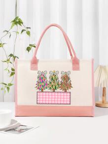 Túi vải canvas đeo vai cá nhân hóa theo yêu cầu dành riêng cho văn bản của bạn, Túi tote dung tích lớn, Túi mua sắm cầm tay chống thấm nước thời trang dành cho nữ, Túi vải canvas đi biển, Túi tote xách tay ghép nối, Túi mua sắm đeo vai, Túi xách đựng quà tặng, Túi vải canvas dành cho nữ, Túi du lịch dung tích lớn, Túi đa năng và thiết thực dành cho phụ nữ - Nhiều màu - Xem 4