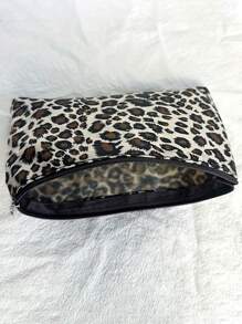 1 件豹纹化妆包，秋冬流行款式盥洗包，方便拉链袋，可爱复古手提包，储物袋，千禧风格包，时尚化妆包，活力优雅手拿包储物包，女包，适合日常使用，旅行，方便轻便的拉链女士化妆包，完美的礼物选择 - 彩色 - 查看 7