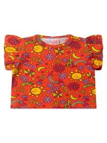 Love Children's Summer Cropped Set - Orange - 彩色 - 查看 4