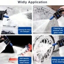 Máy phun bọt điện 1,5L Máy phun bọt áp suất cao rửa xe Máy phun tuyết không dây sạc lại Súng phun bọt rửa xe Dụng cụ rửa xe ô tô & xe máy Dụng cụ vệ sinh - trắng - Xem 7