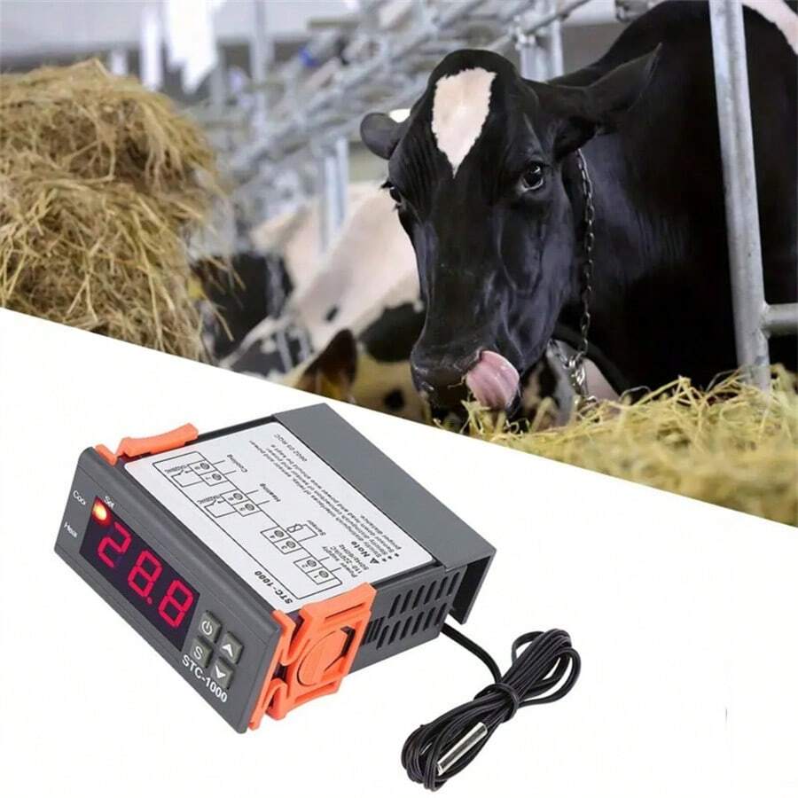 Digital Temperature Controller Thermostat For Refrigerator Freezer Beer Cooler Incubator 110/220V Stc-1000 - 黑色 - 查看 1