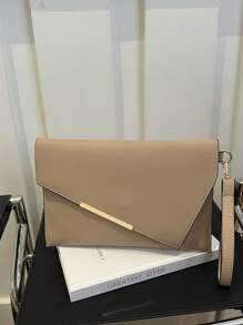 1 件纯色不对称手拿包，女士多功能手腕钱包手机袋，适合日常、工作、休闲、派对 - 彩色 - 查看 17