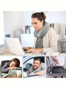 1 Pack Travel Pillow Neck Airplane Car Home Office Flight Soft Cover, U Shape Portable Student Adult Cushion, Support And Protect Cervical Vertebrae While Studying Or Riding, Other Travel, U Shape Pillow, Comfortable Car, Cute Support Cushion, Travel Accessories, Cartoon Creative High Speed ​​Rail Nap U Shape Pillow, Neck Decoration, Gift Men Women, Must-Have For Postmen, Must-Have For Back To School, Christmas Gift Bag For School School Accessories School Stuff - Multicolor - View 4