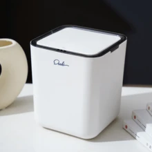 1PC Thùng rác nhỏ có nắp vuông màu trắng để bàn Phòng ngủ Ký túc xá Thùng rác nhỏ nhỏ cho hộ gia đình Phòng khách Bàn cà phê - Nhiều màu - Xem 6