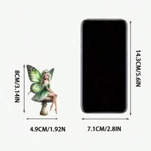 1pc 2d Plane Effect Green Butterfly Fairy Festival Party Decoration, Home Garden Tree Hanging Plaque Sign, Backpack Keychain Pendant Gifts Birthday Graduation