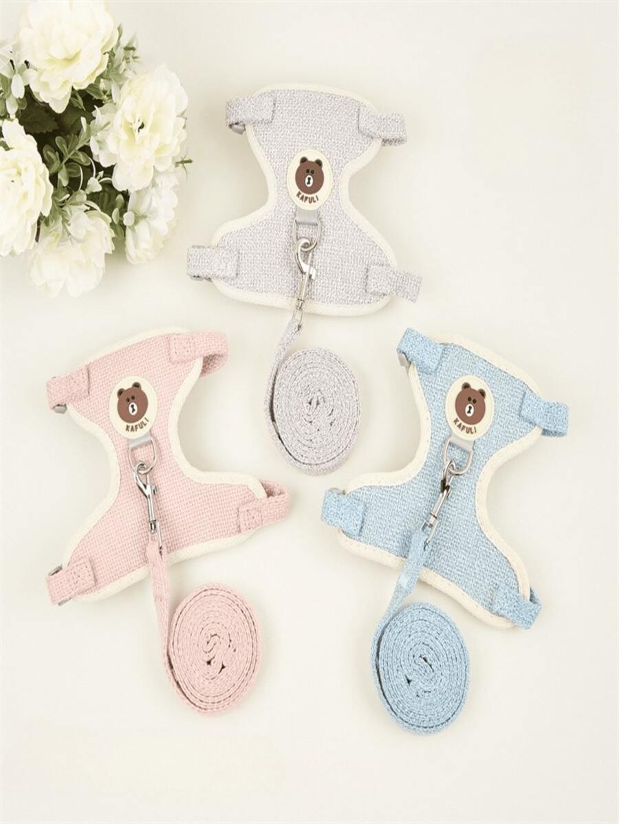 1pc Dog/Cat Harness Leash, Vest Type Puppy Chest Strap For Small Dogs, Teddy, Poodle