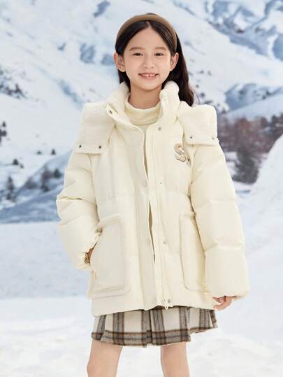 Balabala Girls' Down Jacket Warm Outerwear For Winter 2024 For Tween Girls