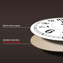1pc Modern Minimalist Wooden Wall Clock, Silent Non-Ticking Clock Suitable For Living Room, Bedroom, Kitchen, Office, Home Decor, Birthday Gift - 10 Inch, 12 Inch, 14 Inch, 16 Inch (No Battery Included),Home Decor ,Room Decor Gifts Graduation