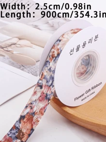 1pc Tranh mực sang trọng in ruy băng nơ hoa gói quà tặng vật dụng' - Nhiều màu - Xem 11