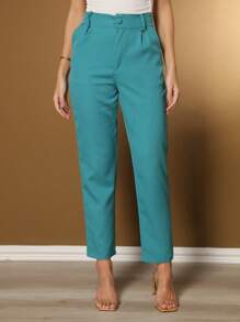 Women's Pants/Tailored Pants/Basic Pants/Elegant Pants/Skinny Pants/Blogger Pants/Fashion Pants - 0.霧綠 - 查看 4