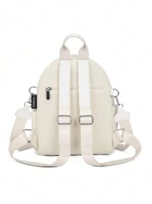 休闲时尚经典背包，适合大学/学院课堂/通勤/工作/办公室/节日/度假/节日/聚会/旅行，适合女性、新手和白领、少女、大学生、年轻女孩 - 米色 - 查看 8