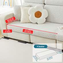 1 st Stretch Jacquard Sofahoes, Machinewasbaar, Anti-Kattenkrab, Meubelbeschermer Sofahoes, Moderne 3/4 Sofa + Chaise Lounge Kussenset Voor Slaapkamer, Kantoor, Woonkamer