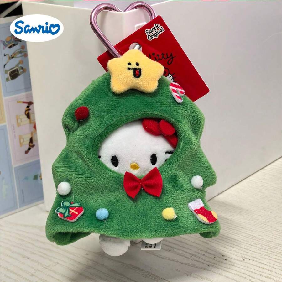 圣诞饰品，毛绒 KT 猫圣诞树装饰和包包吊坠，圣诞礼物 - 綠色 - 查看 1