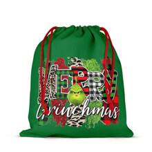 GRINCH 1 buc. Flori imprimate pe două fețe de Crăciun Pachet de pungi cadou de Anul Nou Buzunar Cadou de lenjerie; Cadou de aniversare, Pungi de hârtie kraft, Prima zi de naștere, Crăciun, Cadouri de Crăciun, Pungi pentru cadouri de Crăciun, Cutie de Crăciun mare, Hârtie de împachetat roz de Crăciun, Cutie cadou mică