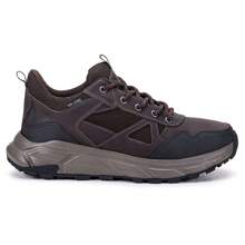 Men's Leather Short-Cut Sneakers With Resistant EVA Sole - 鏽棕色 - 查看 1