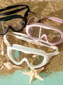 Large Frame Swimming Goggles Swimming Glasses Anti-Fog High-Definition Waterproof High-Definition Men Women Swimming Cap Equipment Clear Light Transmittance Wide - 羅莎 - 查看 4