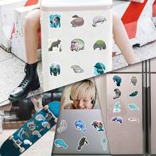 55PCS Manatee Stickers Vinyl Aesthetics Stickers For Scrapbooking, Diary, Laptop, Bumper, Skateboard, Water Bottle, Computer, Phone, Cartoon, Hard Hat, Car Stickers And Decals - Multicolor - View 6