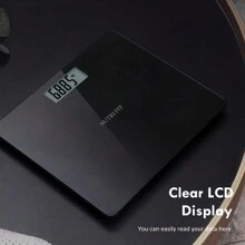 NUTRI FIT 数字浴室秤，用于体重测量的电子称重浴室秤，配有大 LCD 显示屏，可准确测量体重，是老年人安全家庭使用的最准确的称重工具，330 磅/150 千克，适合男士、女士和女士的独特顶级酷炫礼物创意 - 黑色 - 查看 5