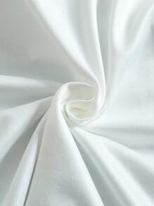 1 件装女婴夏季可爱蜜蜂和花卉印花圆领二合一连体连衣裙 - 白色 - 查看 10