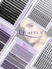 1010Pcs C/D Curl QUAFFLY Lashes 5-Panel Lash Set Multiple Styles Mixed Length Lash Set Comes With 2 Lash Bond And Seal 2 Lash Removers 1 Tweezer For DIY Lash At Home - 黑色 - 查看 4