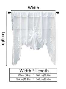 1pc Minimalist Butterfly Pull Curtain, Semi-Blackout, Lightweight Room Divider Suitable For Bedroom, Living Room, Dining Room, Kitchen