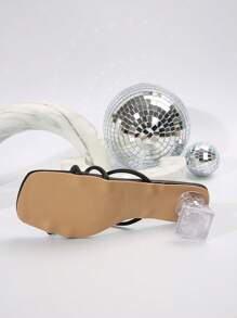 Giày cao gót đế dày đính pha lê kiểu cổ điển dành cho nữ, sandal thời trang mùa hè nhiều quai kiểu cổ tích mới, sandal cao gót kiểu Pháp. - màu đen - Xem 8