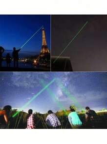 Portable Rechargeable Laser Pointer Pen Type High Power Laser Flashlight Built-In Battery Long Distance Laser Pointer Powerful Laser Suitable For Astronomy Demonstrations Outdoor Camping - Black - View 8