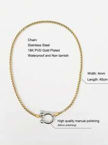 1 chiếc vòng cổ mặt dây chuyền hình tia chớp bằng thép không gỉ 18K chống nước thời trang cổ điển cá nhân hóa phong cách Punk đường phố nhiều lớp nhiều màu, phù hợp cho cả nam và nữ, dùng hàng ngày, tiệc tùng, lễ hội âm nhạc, sinh nhật, ngày lễ, năm mới, ngày lễ tình nhân, ngày của mẹ - Nhiều màu - Xem 18