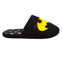 Batman Mens Distressed Logo Slippers (Black/Yellow) - Black - View 2