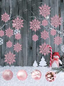 12pcs-Pink Christmas Balls Ornaments,60mm/2.4 In Shatterproof Plastic Decorative Xmas Tree Ornaments, Assorted Christmas Ball Ornaments For Wedding Mothers Day Party Decorations