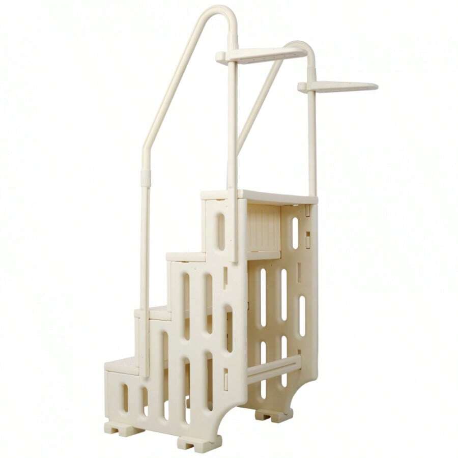 Pool Ladder Heavy-Duty 4 Safety Step For Above Ground Pools Stair Entry ...