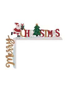 1pc Festive Christmas Door Frame Decor - Whimsical Snowman, Santa & Tree Design,Perfect For Holiday Home Decoration, Window & Wall Accents, Suitable For Home Office, Indoor Use, DIY Crafts, Home Decor, Offices Decor, Theme Party Decor, Christmas Decor