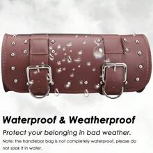 Waterproof Motorcycle Multipurpose Saddle Bag, Leather Tool Pouch With Password Lock, Universal Storage Bags, Riding Accessories