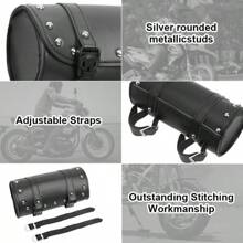 Waterproof Motorcycle Multipurpose Saddle Bag, Leather Tool Pouch With Password Lock, Universal Storage Bags, Riding Accessories