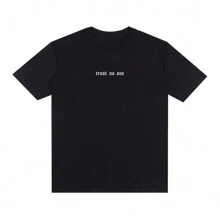 Streetwear T-Shirt Yarn 30.1 TRUST NOBODY - màu đen - Xem 2