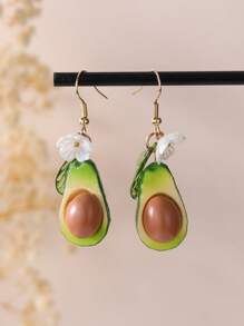 2pcs Girls Strawberry & Grape Resin Earrings - Multicolor - View 14