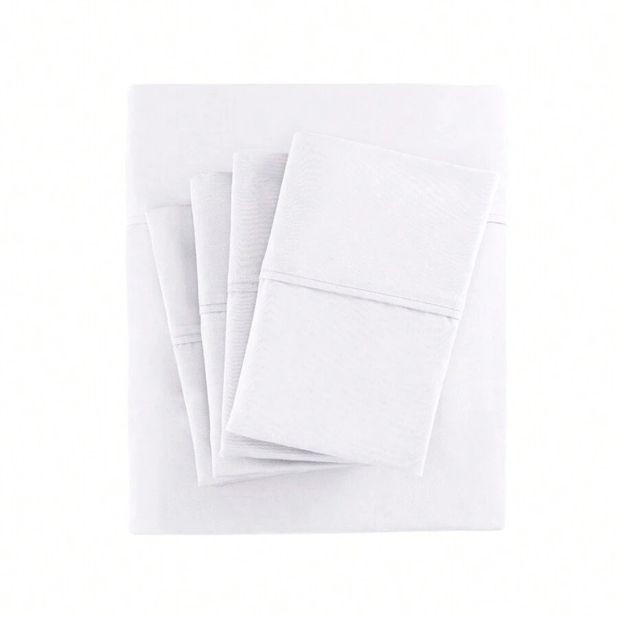 Gracie Mills Elodie 800 Thread Count Sateen Sheet Set - GRACE-10403 - 白色 - 查看 1