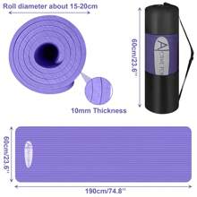 ACTIVE FOREVER Yoga Mat For Women Men, NBR Foam Yoga Mats For Women Men, High-Density Non Slip Exercise Mat With Free Travel Carry Bag