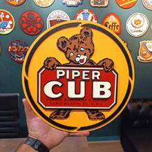 Piper Cub Aviation Air 3D Decorative Plate High Relief MDF Barbecue Corner Decoration Restaurant Bar Garage - Màu vàng - Xem 2