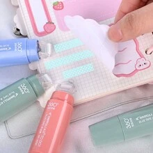 4 peças/conjunto de rolo de fita adesiva dupla face, cabeça telescópica giratória, suprimentos para scrapbooking adulto, fita fotográfica para scrapbooking, manual, diários e artesanatos para scrapbooking de cartão