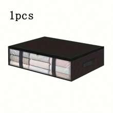 1/3PCS Thùng đựng đồ dưới gầm giường có thể gấp lại - Tủ đựng chăn chống bụi có cửa sổ, Phụ kiện phòng ngủ gia đình tiết kiệm không gian Quần váy Giày dép Quần jean Bốt Váy - Phụ kiện nhiều màu ngẫu nhiên - Xem 11