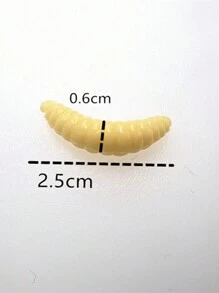 100 peças Isca Macia Tipo Minhoca de Milho, Isca Simulada de Minhoca de Pão, Minhocas Macias Biônicas como Acessórios de Iscas de Pesca para Carpa-Capim, Carpa, Carpa-Prussiana