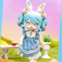 1个正品Banggai兔第一代玩偶，1个正品Banggai兔第二代玩偶，Miss Lady毛绒娃娃，时尚收藏人偶，甜蜜派对，星夜篇，12个可动关节收藏人偶，BJD时尚收藏人偶，可爱兔子可动人偶，可替换服装人偶 - 彩色 - 查看 5