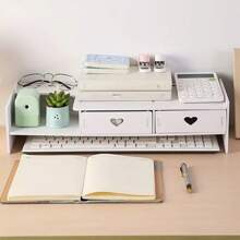 Máy tính để bàn nâng cao lưu trữ ngăn kéo giá đỡ màn hình Pad cao máy tính xách tay ký túc xá văn phòng vật dụng kệ - Nhiều màu - Xem 4